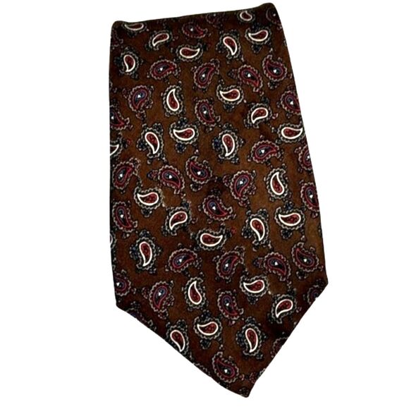 Neil Martin Italian Silk Necktie Made in USA Paisley Print Tie Office Career - Picture 1 of 8